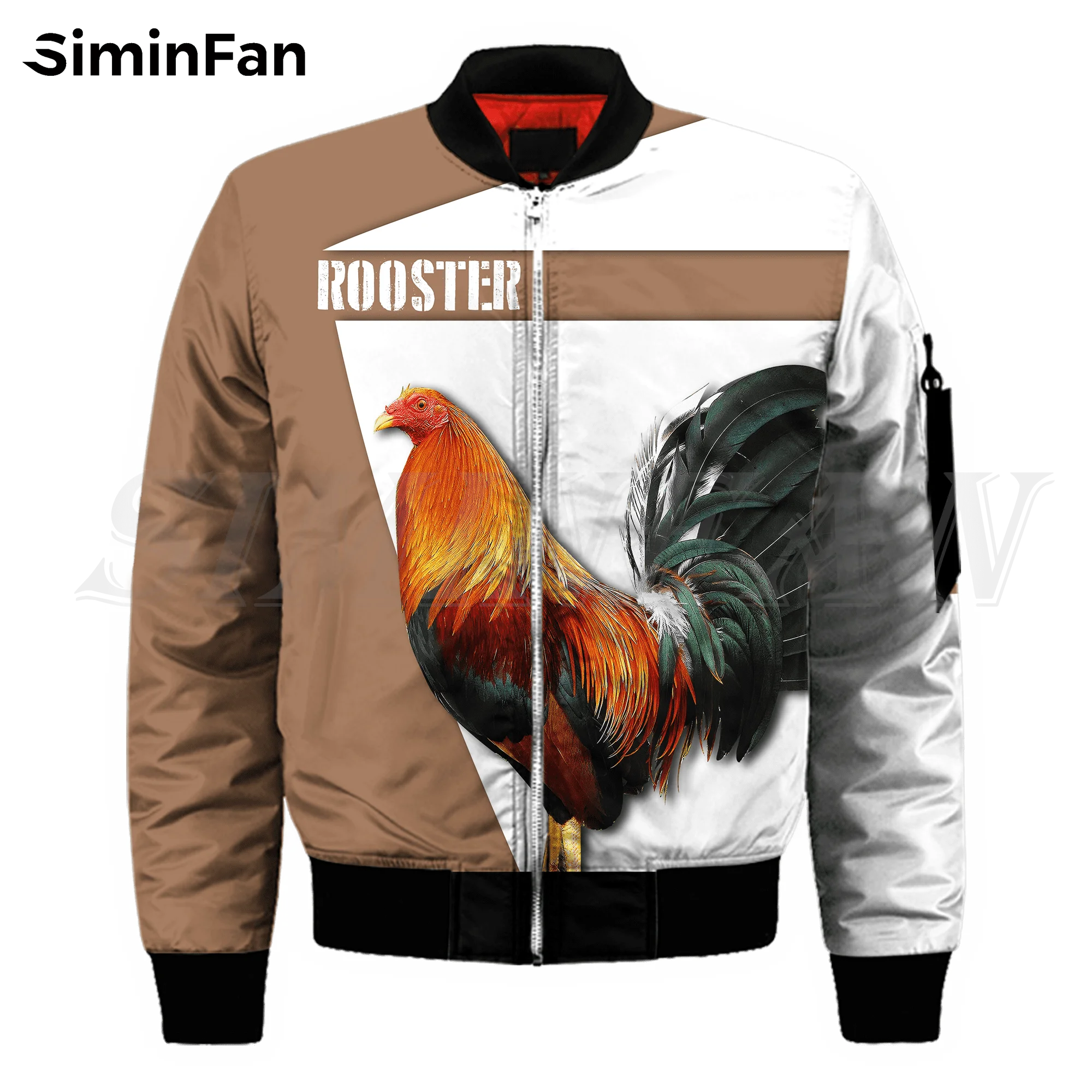 

Куртка-бомбер мужская и женская с 3D-принтом, из хлопка