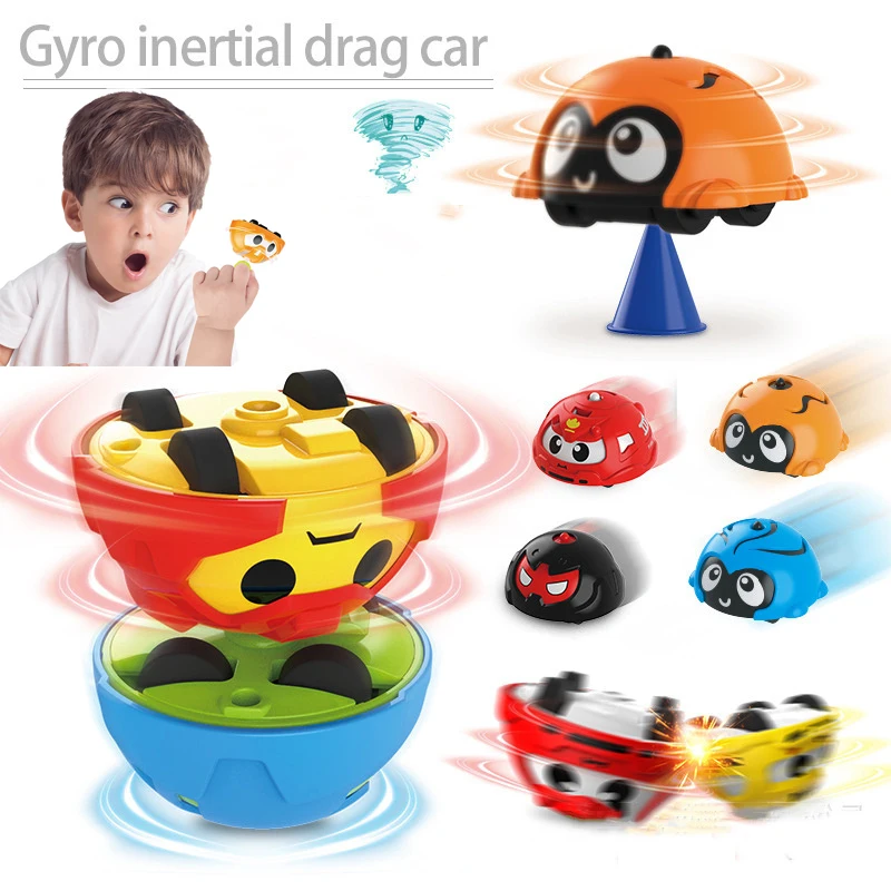 

Funny Fidget Toys Cartoon Insects Armor Gyroscope Inertial Toy Stacked Rotate Mini Car Stunt Fancy Kids Educational Gift