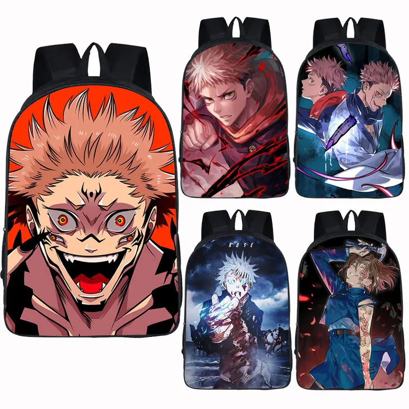 

Anime Jujutsu Kaisen Yuji Itadori Pattern Backpack Cartoon Animal Kids Schoolbags for Students High Capacity Shoulder Bag Gift