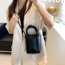  Fashion Bags For Women Vintage Small Bucket Designer Handbag Pure Color Leather Bag Female Trendy Crossbody Bag Small Clutches 