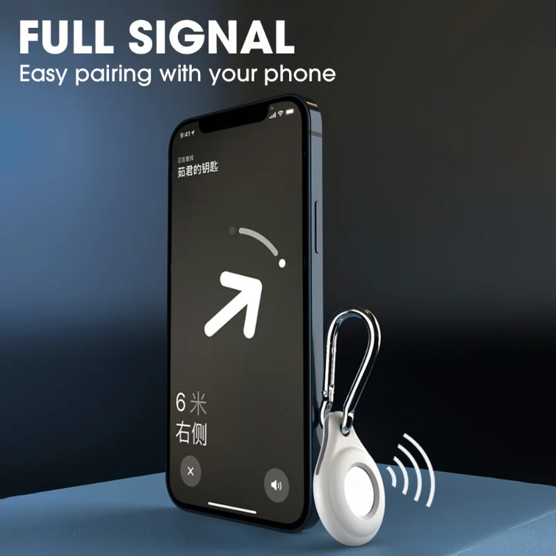 Protective Case with Carabiner for Airtag Shockproof Silicone Airtag Shell for Mobile Phone Pet Dog Anti-theft Locator Fundas