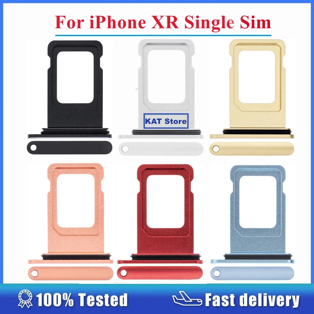 

For iPhone XR SIM Card Holder Slot Single Sim Tray With Eject Pin Tool Replacement Parts