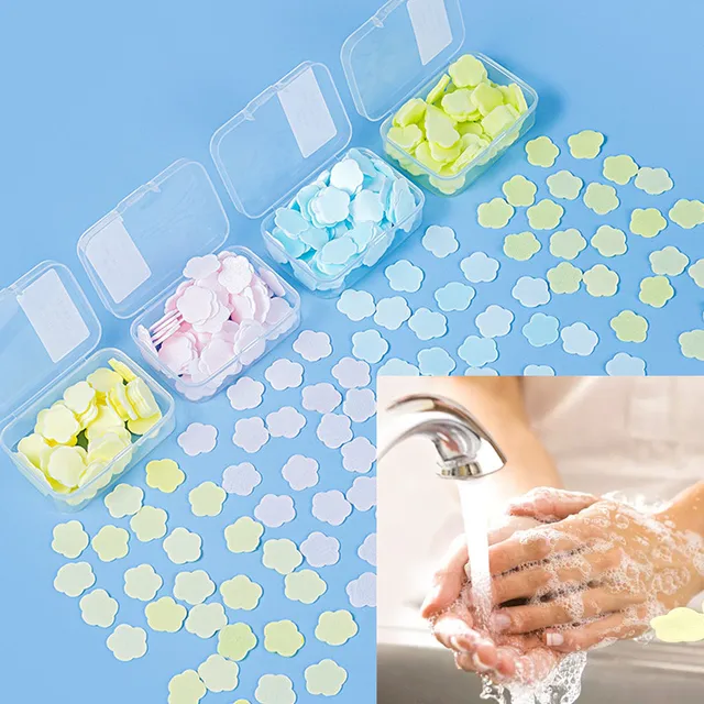 1Box Portable Paper Cleaning Soaps: Cleanliness and Convenience at Your Fingertips