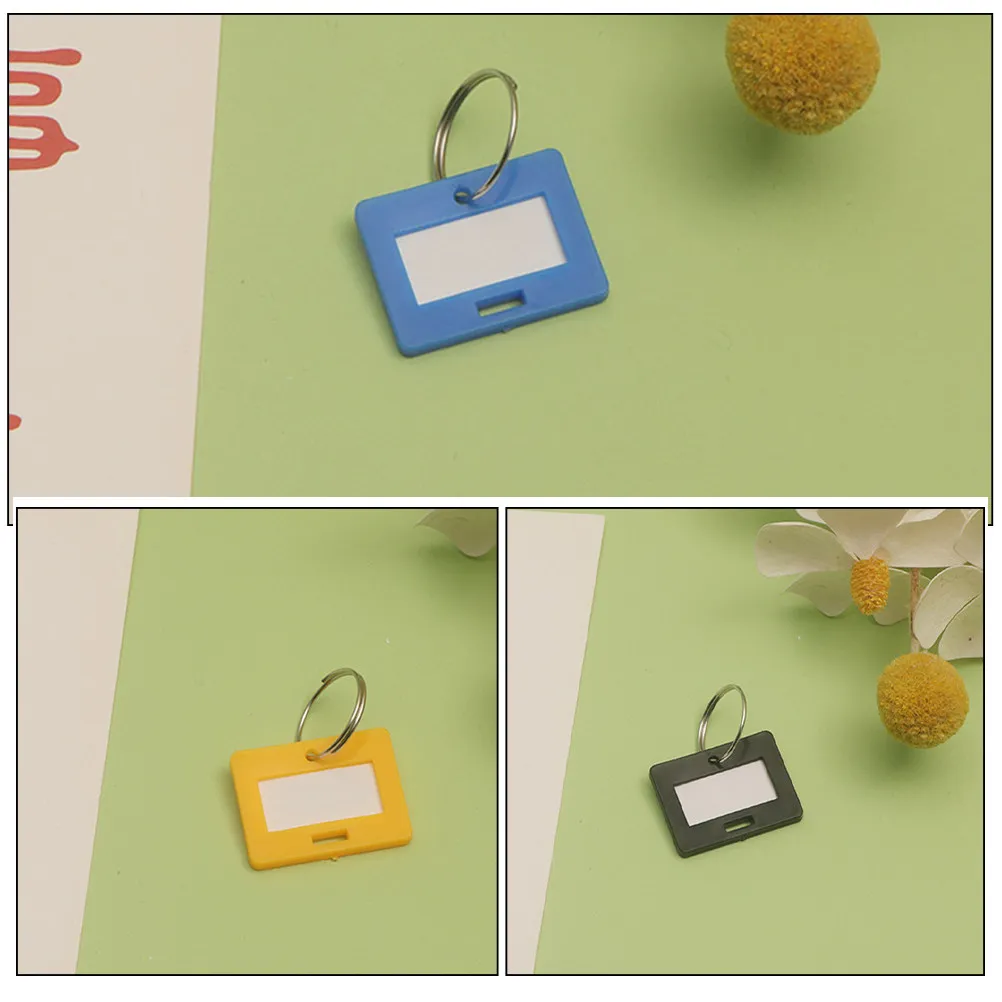 50Pcs 금속 번호가 매겨진 키 태그 플라스틱 ID 번호 태그 효율적인 조직을 위한 색상 코드 키 식별자 홈 자동차 사무실