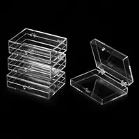 Acrylic Transparent Box Lid Jewelry Candy Storage Box Badge Commemorative Coin Storage Box Personal Postcard Box Home Accessory 2