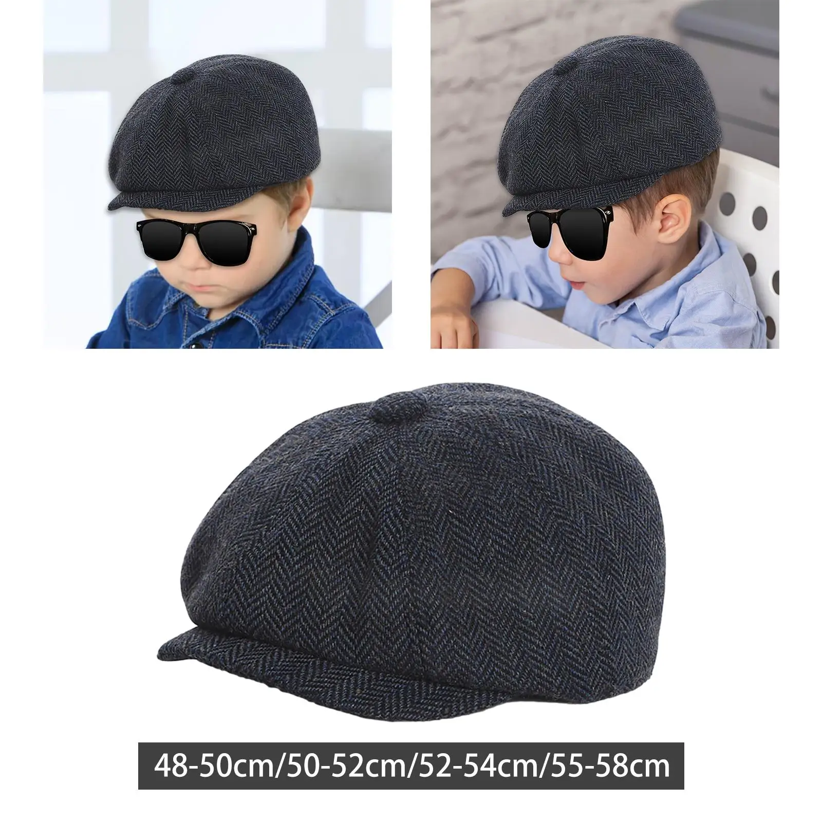 Beret Hat Flat Cap Warm Spring British Birthday Gift Tweed Hat Headwear Fashion Flat Hat Cabbie Hat for Travel Hiking Outdoor