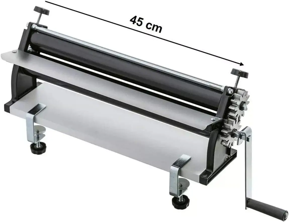 Roller Machine with Hand Crank - Pasta Maker, Dough Features Non-Stick Rollers with Thickness Co 3