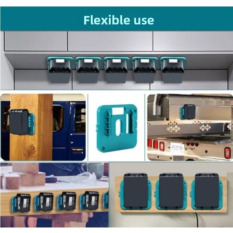 Makita 18V 리튬 이온 배터리 도구 용 5PCS 배터리 홀더 BL1860 BL1850 용 기계 홀더 스토리지 랙 벽 마운트 (배터리 없음)