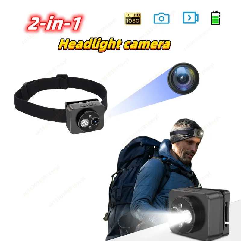 2MP Sport Action Camera Headlight First Perspective Built-in 1000mAh Battery Video Recorder Smart Wave Hand Induction Action Cam action camera