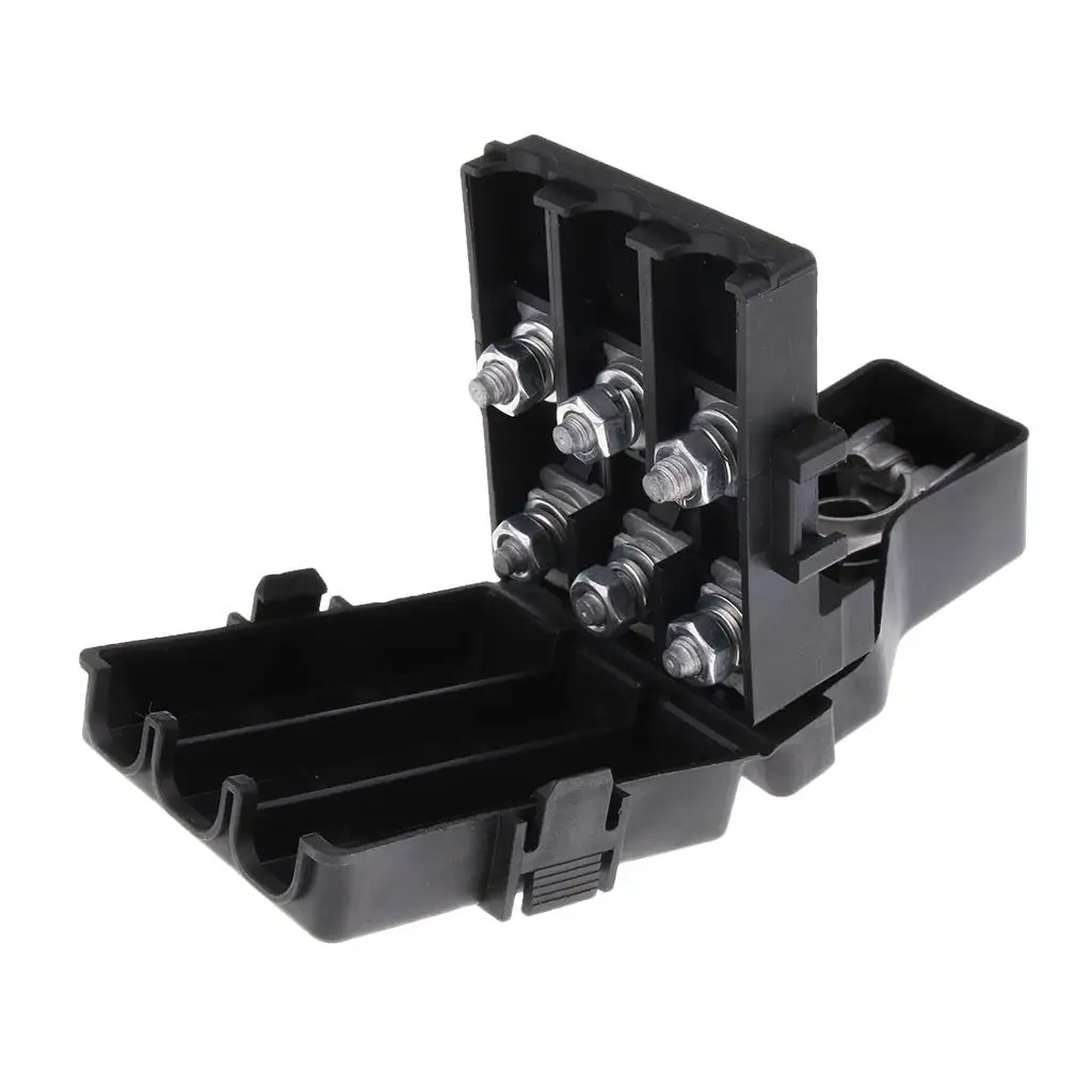 32V Blade Fuse Box Holder Automotive Car Battery 3 Way Screw Down Fuse Box Holder Block Terminals for ANS ANF ANG
