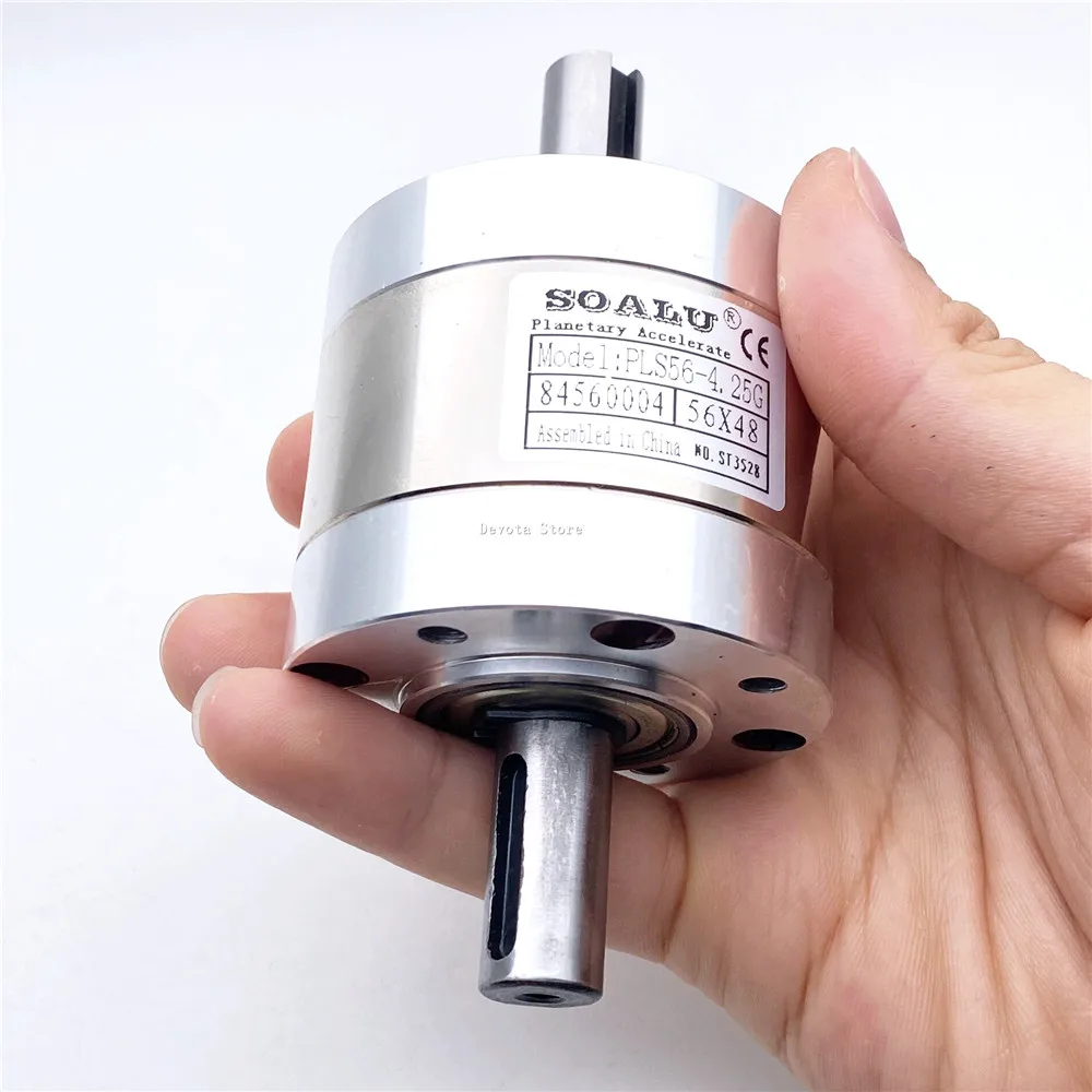 Gearbox Speed Increaser/Reducer Double shaft PLS56 Planetary gear box 56MM 1:8-77 56mm diameter planetary reducer