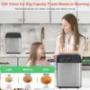 Quiet Bread Maker Machine, 710W Die-Cast Ceramic Pan Bread Machine with Dual Heaters, Stainless steel Breadmaker with Auto Fruit 6