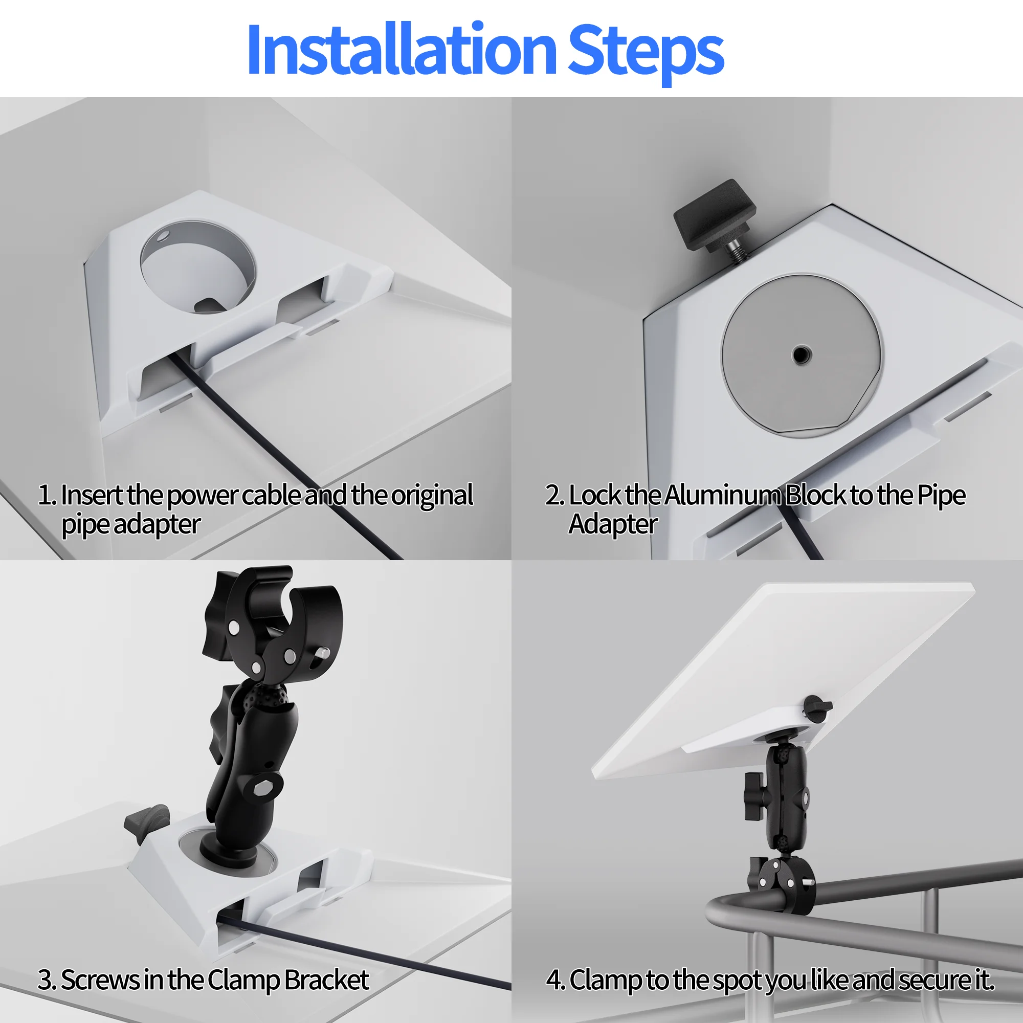 Starlink Mini Pole Mount Clamp RV Mount For Starlink Mini Compatible With Original Pipe Adapter For Pole On Car RV Ladder