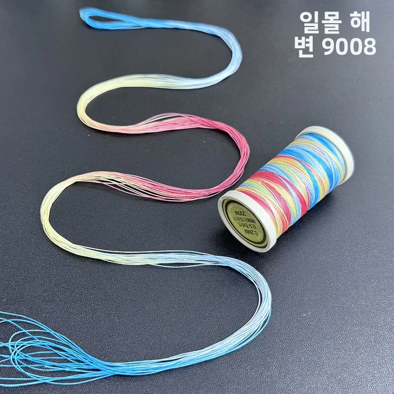 새로운 수제 DIY 세그먼트 염색 원형 왁스 실 0m 흘러내림 방지 링 직조 가정용 원단 바느질 도구 및 완제품