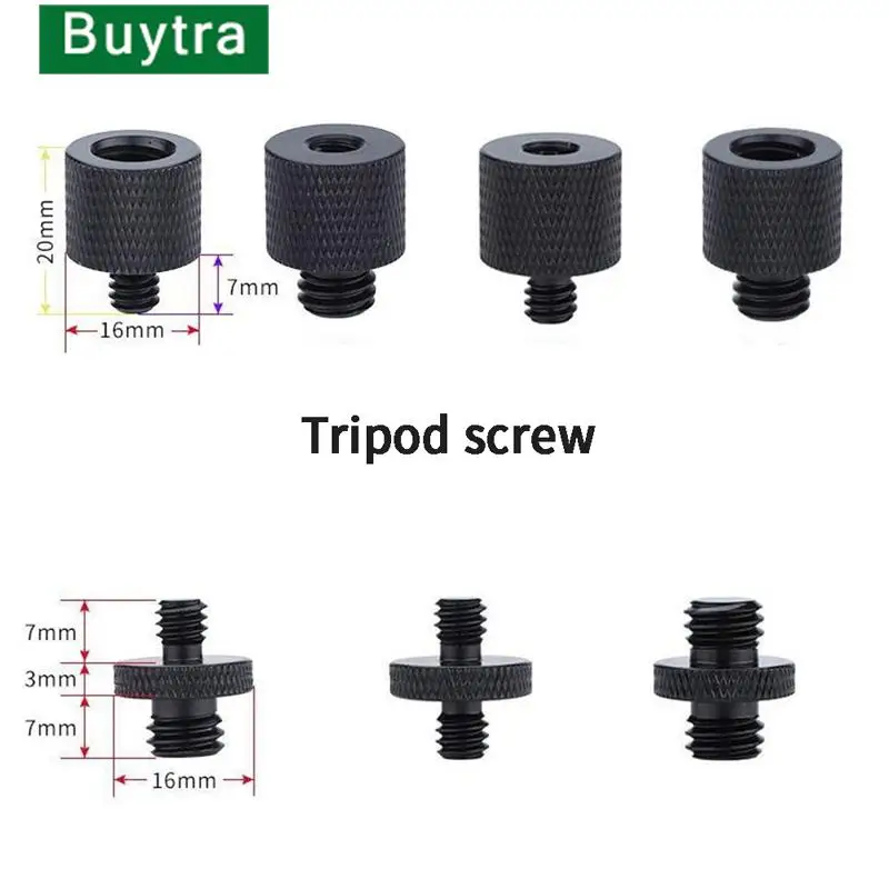 1/4" To 3/8" Male To Female Thread Screw Mount Adapter Tripod Plate Screw Mount 1pc For Camera Flash Tripod Light Stand