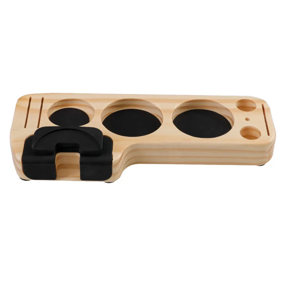 

Universal Wooden Coffee Tamper Stand Presser Holder For Espresso Puck Screen Tamping Station Distribution Lever Tool Tamper Mat