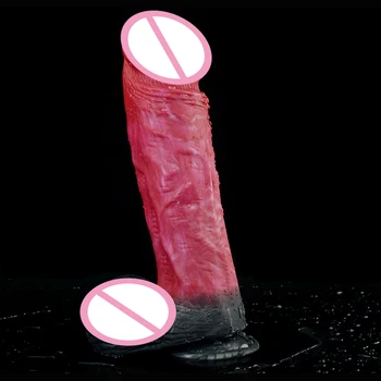 FAAK Strap On Large Penis With Suction Cup Genuine Leather Harness Strapon Realistic Dildo Flexible Soft Silicone Big Dong 6
