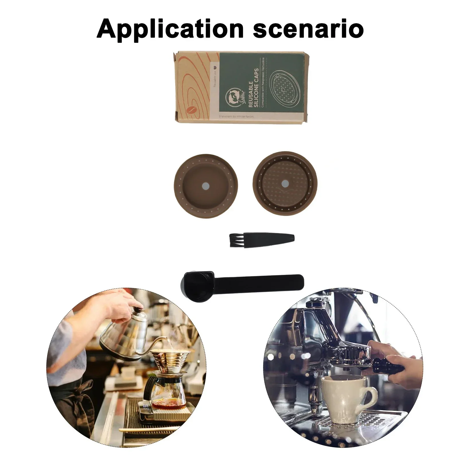Cap Lids Capsule Pods Brown Model Replacement Seals Lids Baking Tools Coffee Household Kitchen Refilled Capsules