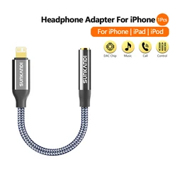 SUNKANDI Premium Lightning to 3.5mm Audio Adapter - USB - A/Type - C/Micro USB/Lightning to Audio/Video (Grey)