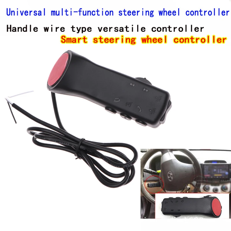 

8-Key Universal Car Steering Wheel Buttons Multi-functional Remote Controller Audio Handle Wired Type Android Navigation