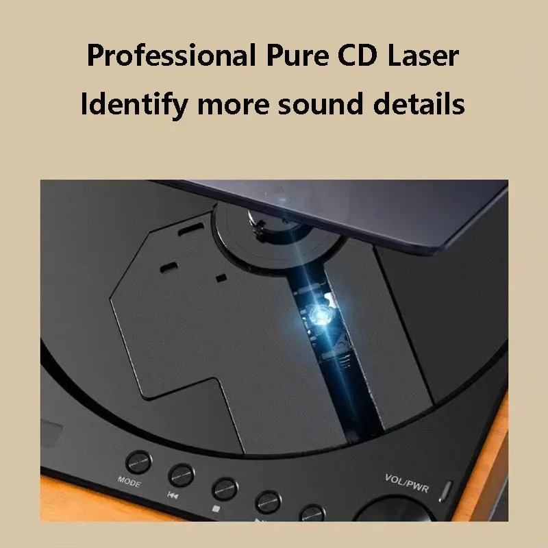 CD Player Wooden Bluetooth 5.1 Lossless HIFI USB Read Play Infrared Remote Control Digital Optical Output wooden cd player,portable cd player,wall mounted cd player