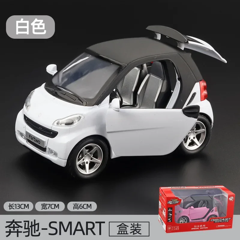 1:32 Mercedes-Benz SMART Miniatures Alloy Diecast Model Car Model Sound & Light Toys For Kids Cute and Compact Christmas Gifts 5
