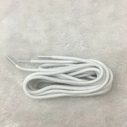 Classic Round Shoelaces - Outdoor Sneakers & Shoes - Solid Color for Kids and Adults - Multiple Lengths (WHITE)