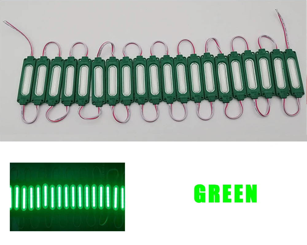Vibrant Multi-Color LED COB Module Lights - 20-Pack, Waterproof, Super Bright for Advertisement & Shop Decor