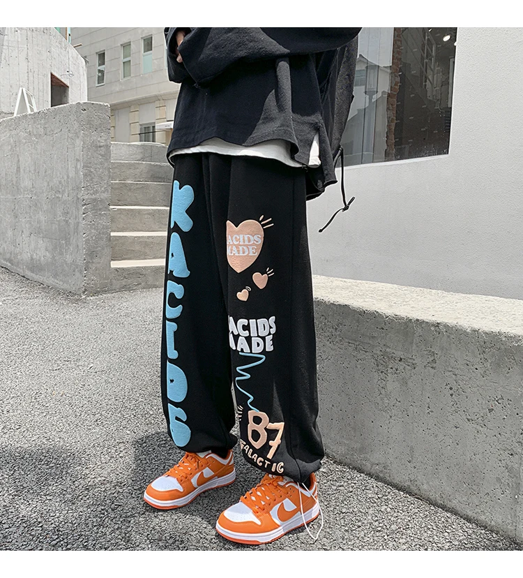 High Street Hip Hop Cargo Pants Japanese Streetwear Woman Mens Joggers Loose Pants Anime Casual Sweatpants Harajuku Fashion cargo joggers for men