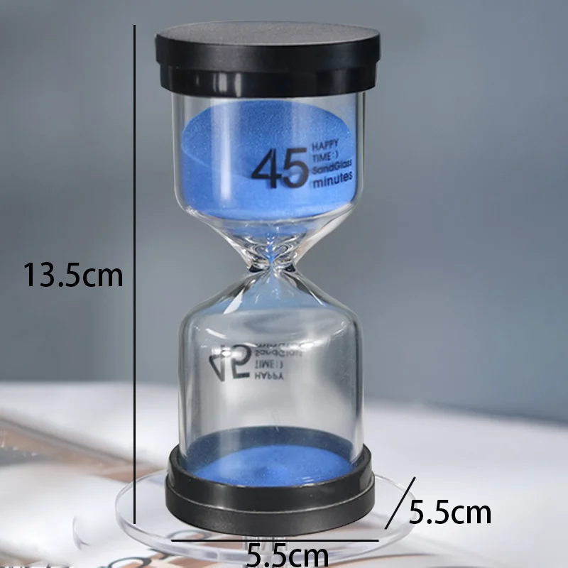 45 Minutes Mini Colorful Hourglass Sandglass Children Toothbrush Timer Desk Accessory Home Decoration Novelty Gift Sand Clock 5