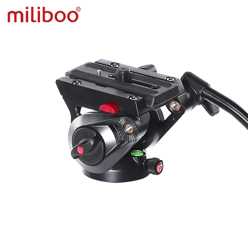 Miliboo MTT606 여행용 삼각대, 유압 유체 댐핑 비디오 헤드, 디지털 SLR DSLR 카메라, 추가 QR 플레이트, 무게 2.9kg