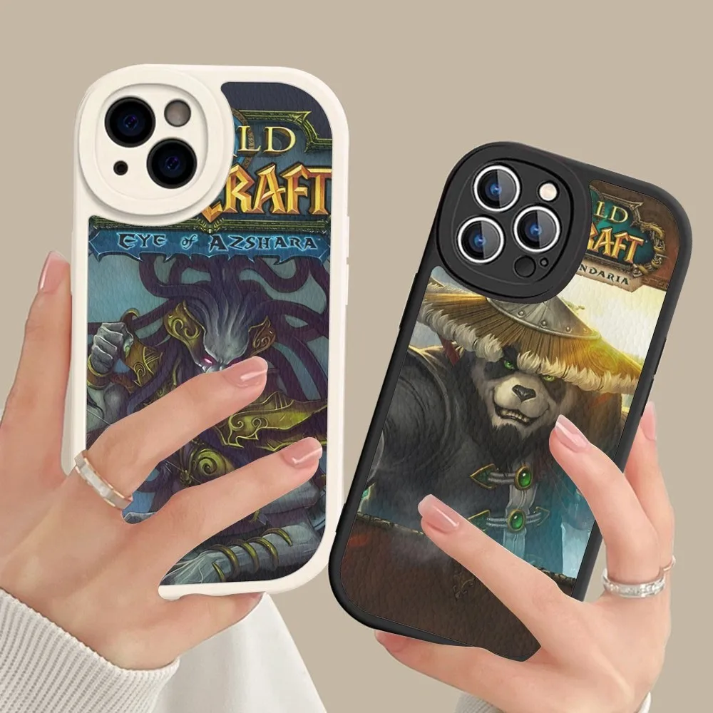 The W-World Of W-Warcraft W-Wow Custodia In Pelle Rigida Per Iphone 14 13 12 Mini 11 14 Pro Max Xs X Xr 7 8 Plus Fundas