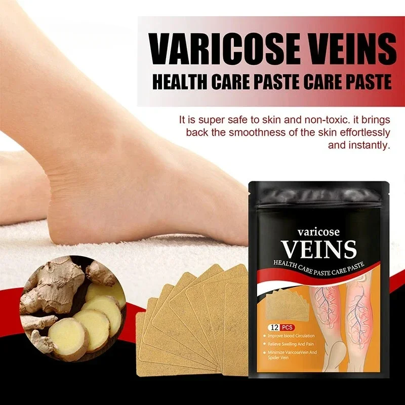 

12pcsVein Care Patch to Relieve Foot Varicose Blood Vessel Blockage and Protrusion Cold Compress Vein Care Patch