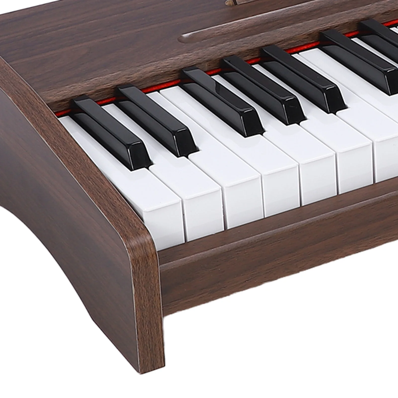 Electric Keyboard Kit Piano Keyboard 37 2.2cm Key Walnut Grain Pattern Electric for Beginners and Experienced Players