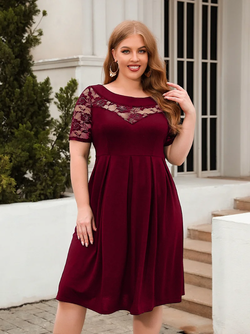 

oversized Lace Dress for Women Elegant Sexy Casual Evening Party Dresses Ladies Summer 2024 Casual Luxury Vestidos Cutout платье