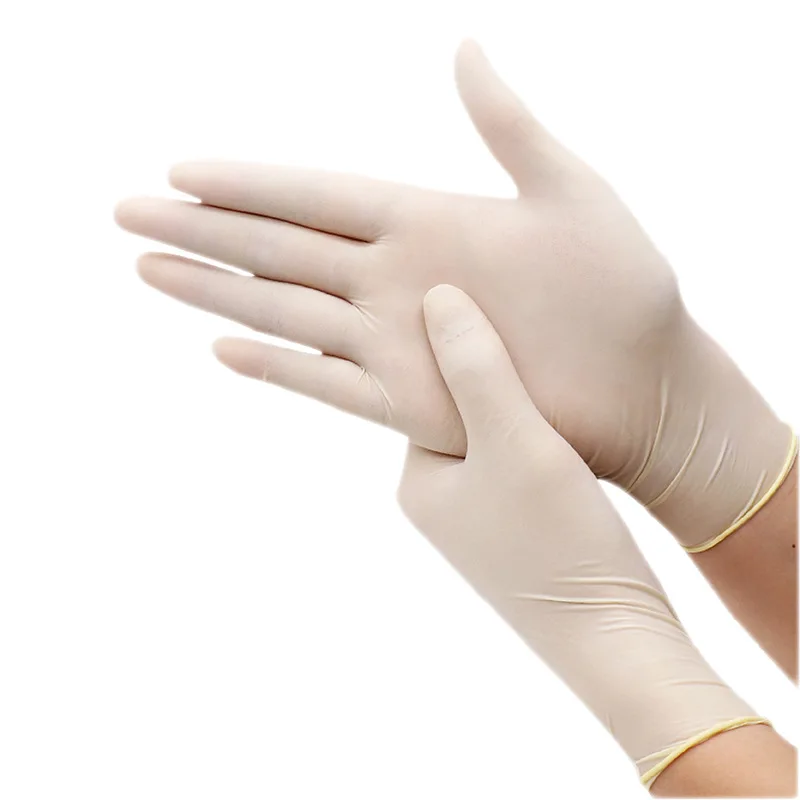 

Одноразовые латексные перчатки, 9 дюймов, латексные перчатки без порошка, лабораторная очистка на тысячи уровней, устойчивые к кислотам и щелочам