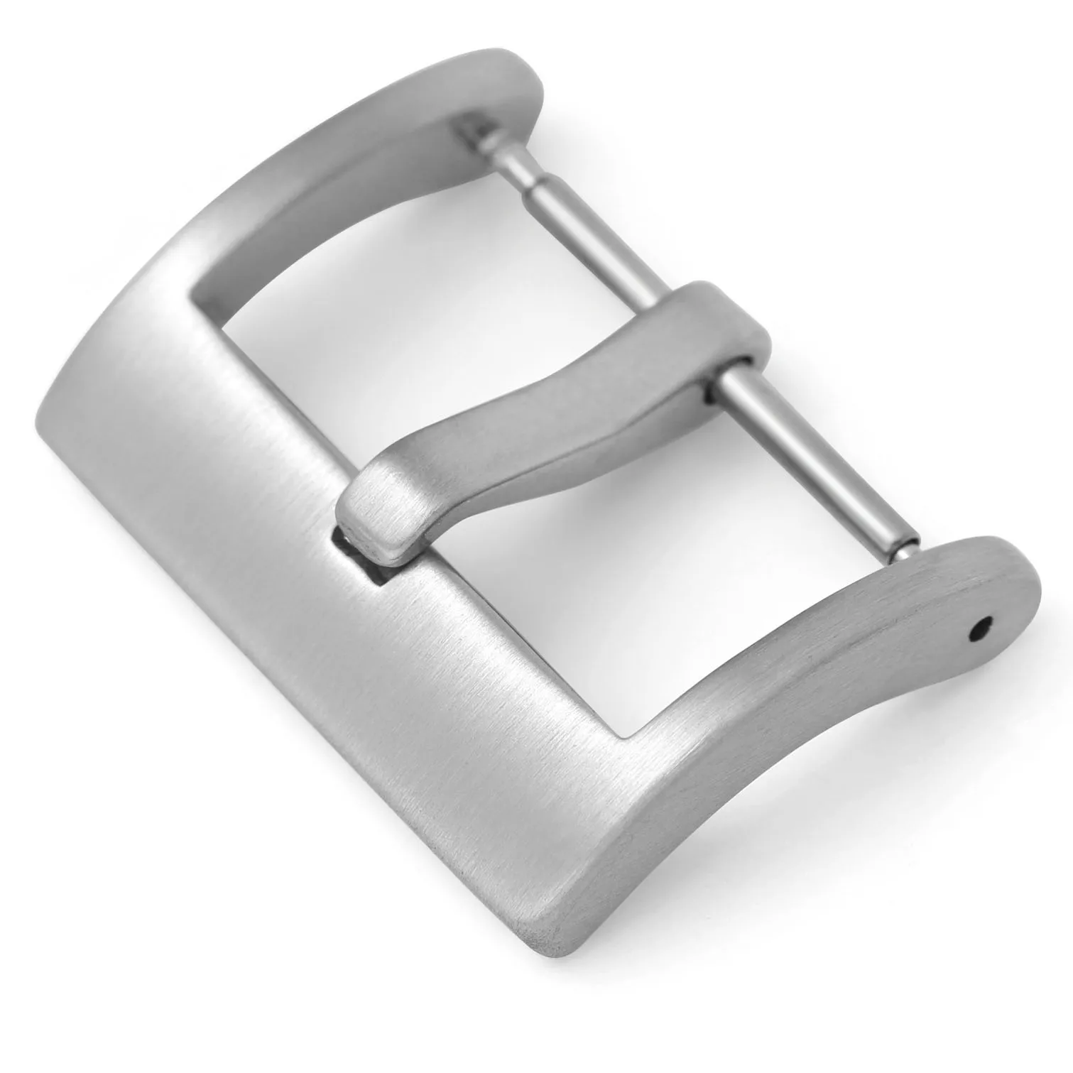 Elegant Stainless Steel Watch Pin Buckle - Brushed Matte Finish in Silver, Gold, Black - Leather Band Clasp Accessories