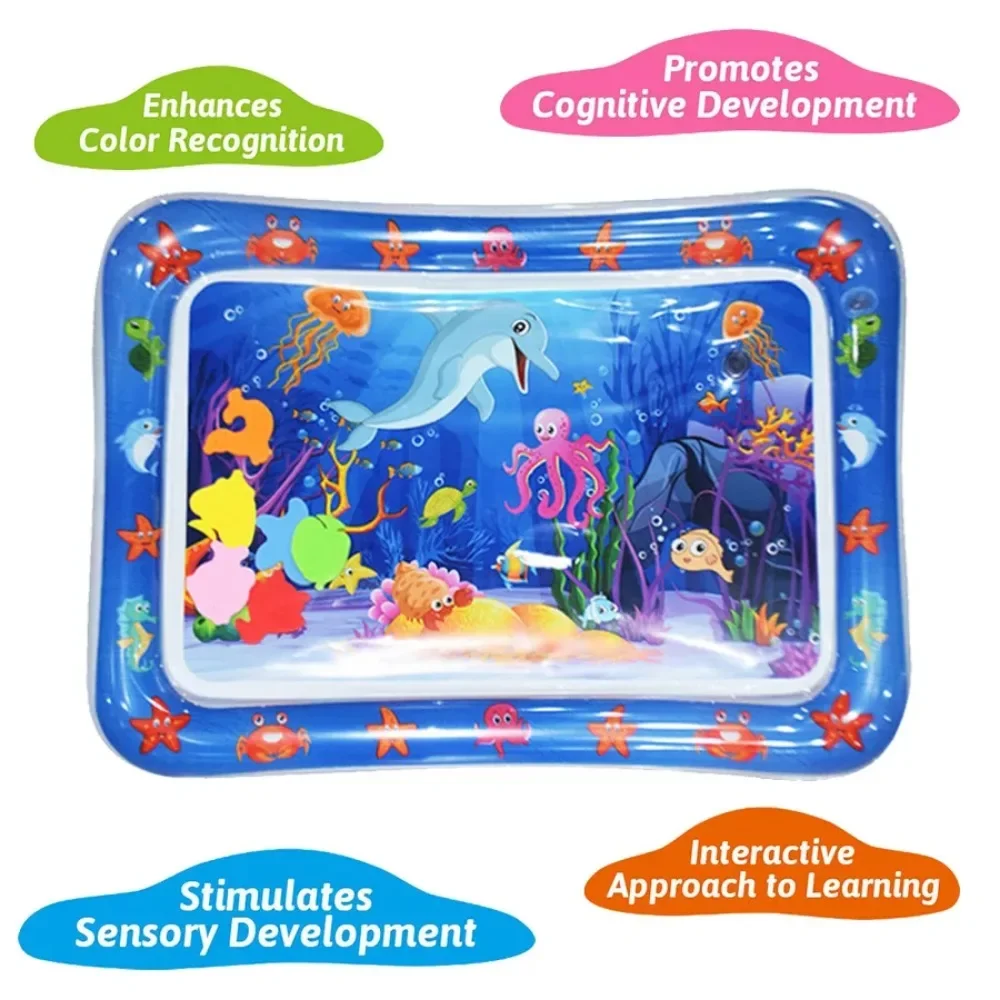 Baby Water Play Mat Inflatable Cushion PVC Infant Tummy Time Toddler Water Pad Kids Early Education Developing Activity Toys