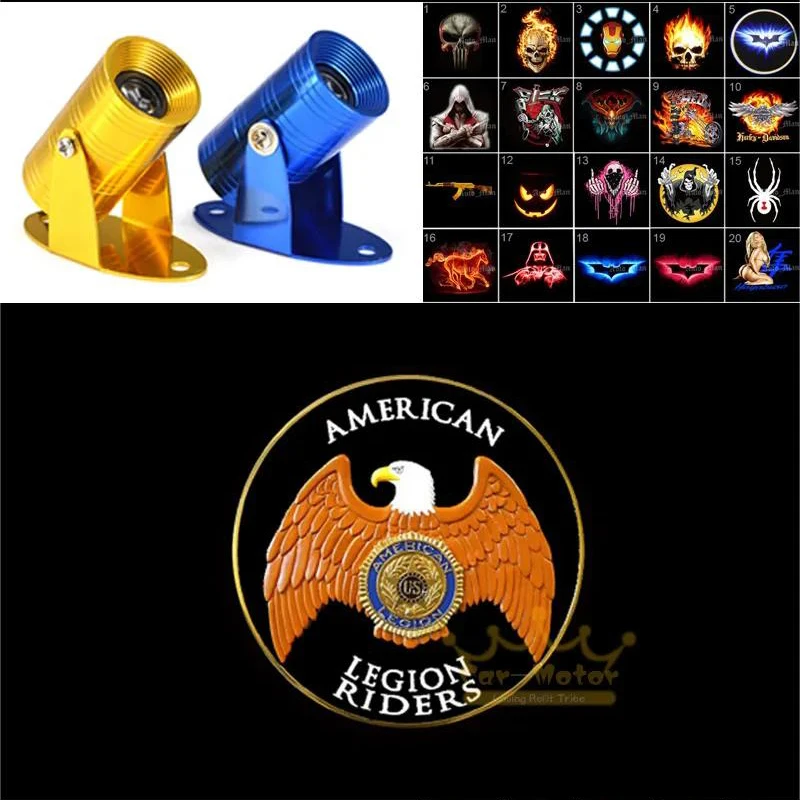 

1 Pieces American Legion Riders Eagle LED Logo Light Ghost Shadow Laser Spotlight Motorcycle Projector