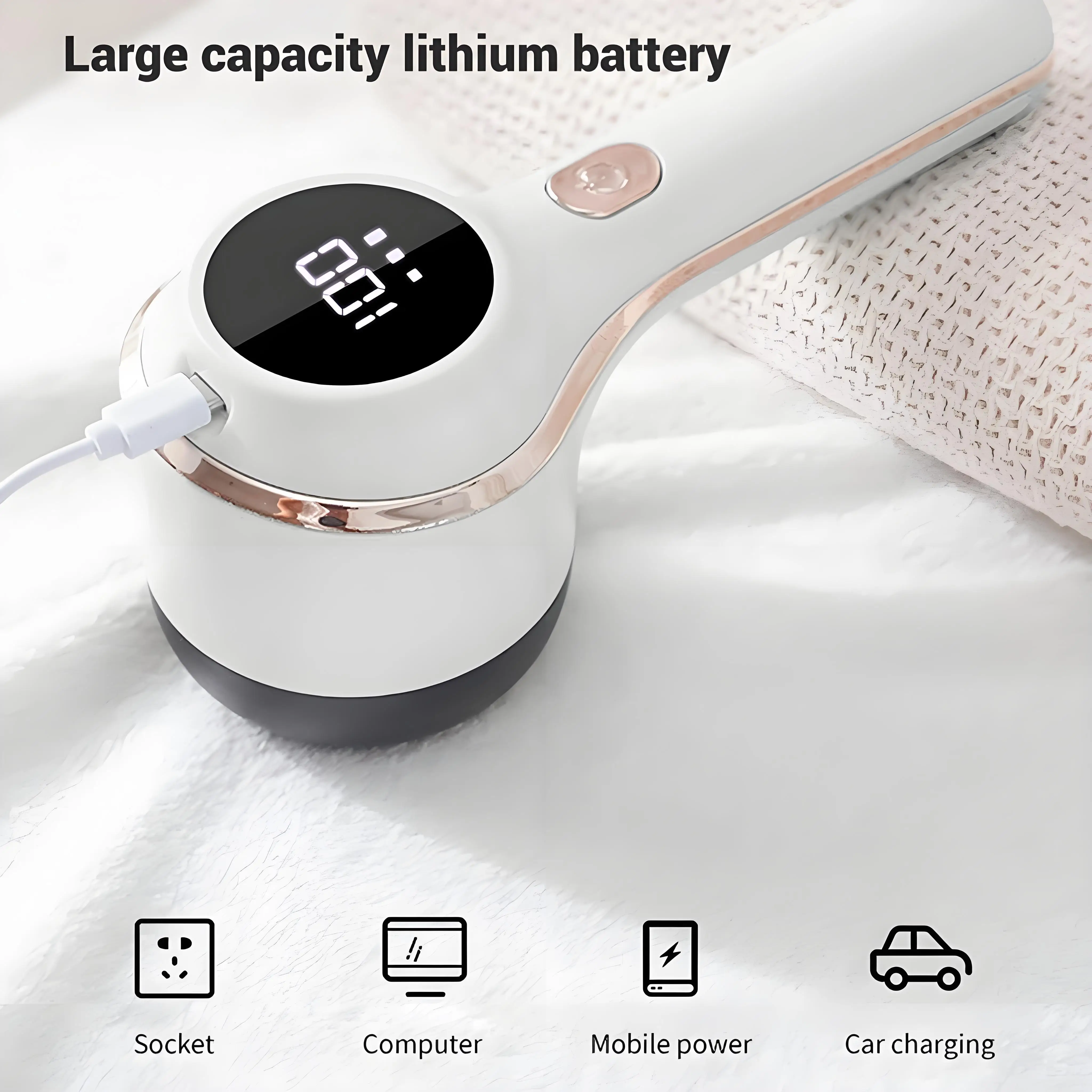 Professional Electric Fabric Shaver – High-Power Lint Remover with Digital Display for Clothes & Furniture