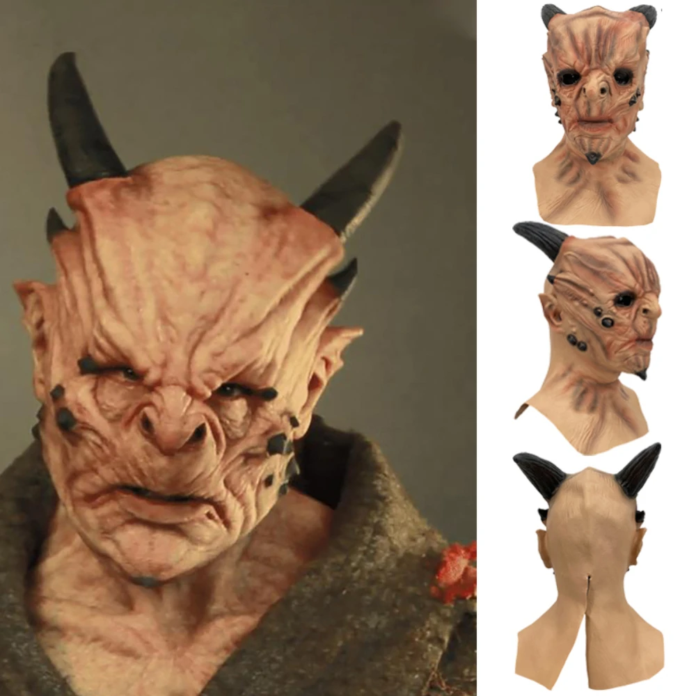 

Halloween Devil Mask Horror Cosplay Masquerade Cosplay Full Face Mask Scary Demon Horn Mask Maschera Halloween Latex Mask