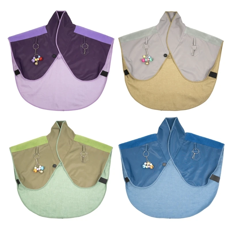 Parrot Anti-Scratch Shoulder Protector Cape Bird Poops Shawl Guard Small-Bell Toy for Small Medium Large Birds