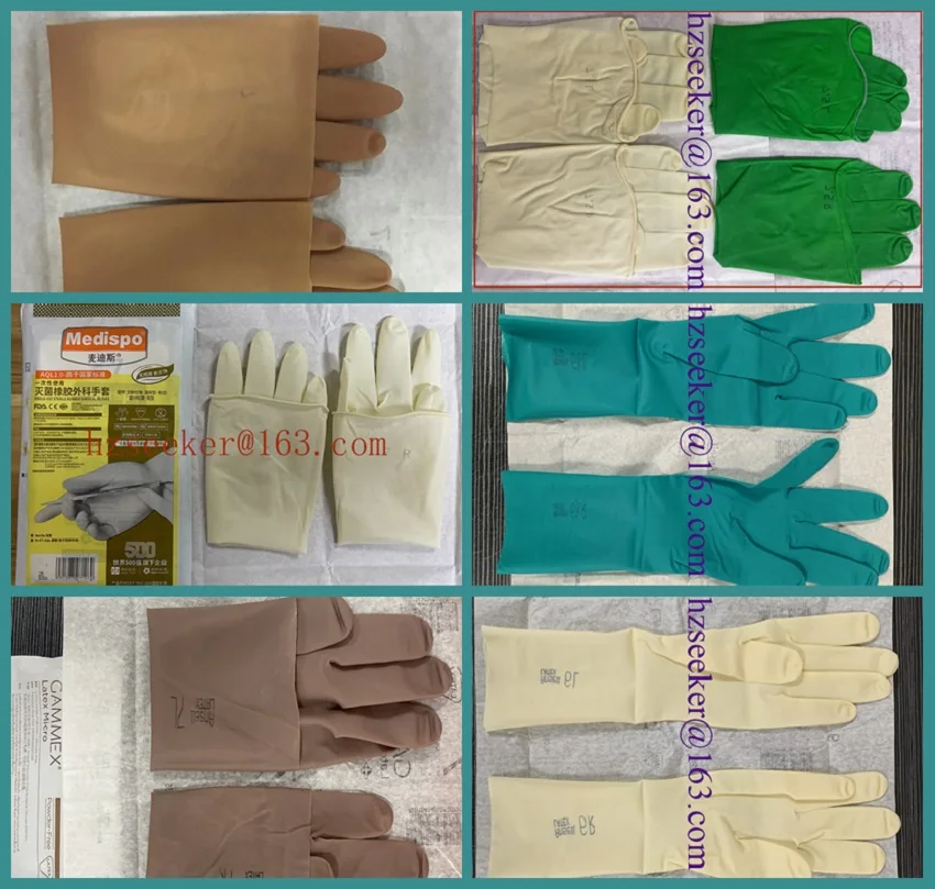 Premium Latex Surgical Gloves, Powder-Free (12-Inch, 6 Pairs)
