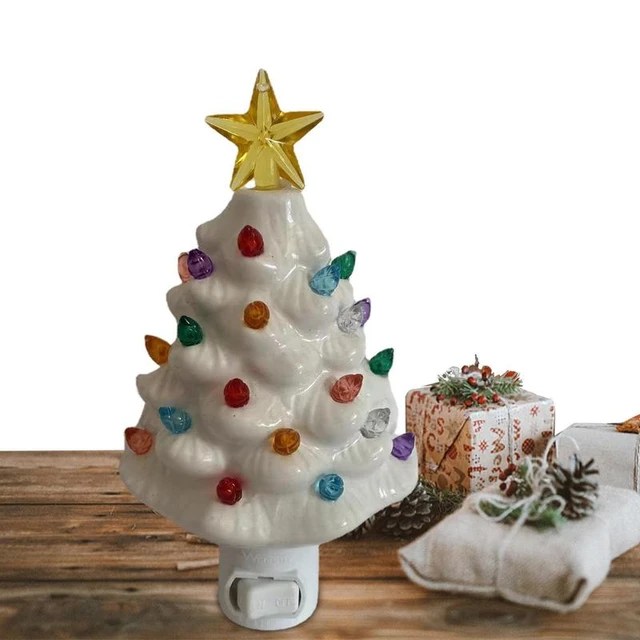 Porcelain Christmas Tree with Lights creative Tabletop Ornaments