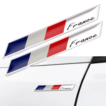Adesivo decorativo per auto 1 pezzo Accessori per auto in lega di alluminio Decalcomanie per auto Distintivo per emblema per auto Logo bandiera francese