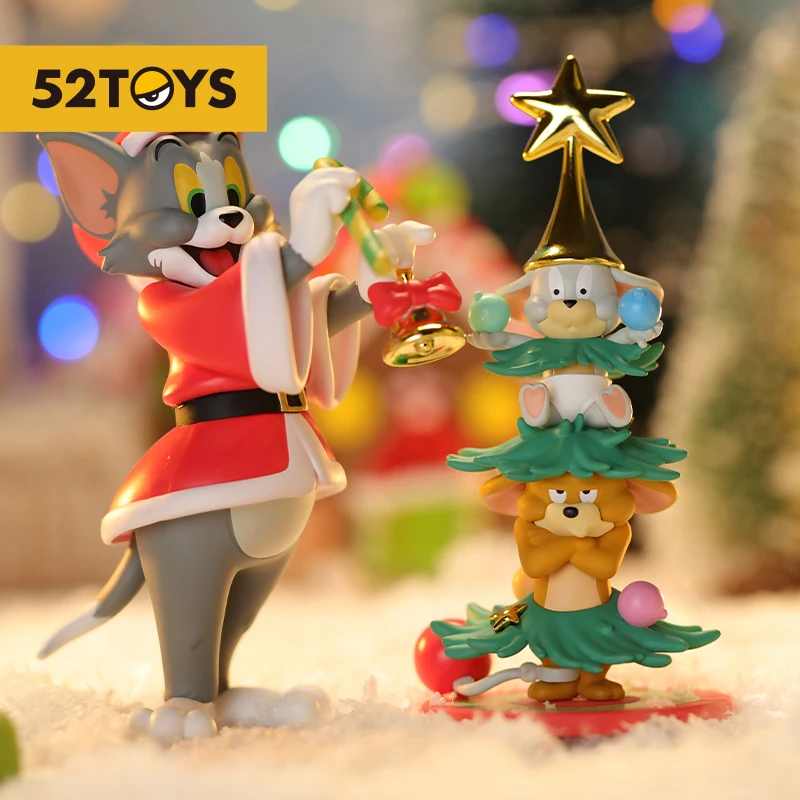 Kawaii Toms Cat Merry Christmas Series Jerryed Action Figure Toys Jerryed Mouse Bambole Da Collezione Anime Figure Kids Girls Gift