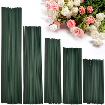 50pcs Artificial Green Flower Stems 1