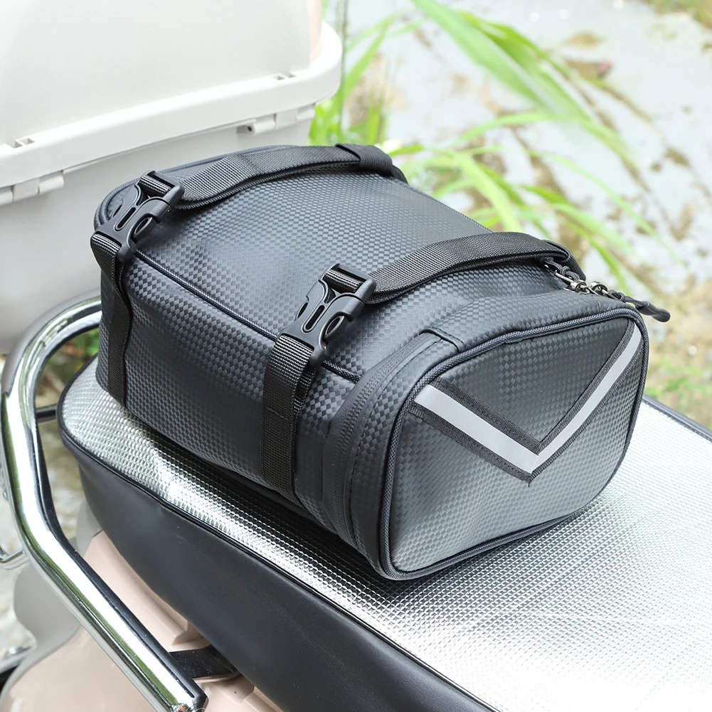 Fahrrad-Rücksitztasche Wasserdichte Motorrad-Gepäckträgertasche Verstellbare Fahrrad-Hecksitz-Satteltasche für Motorrad Elektrofahrrad – Detail 3