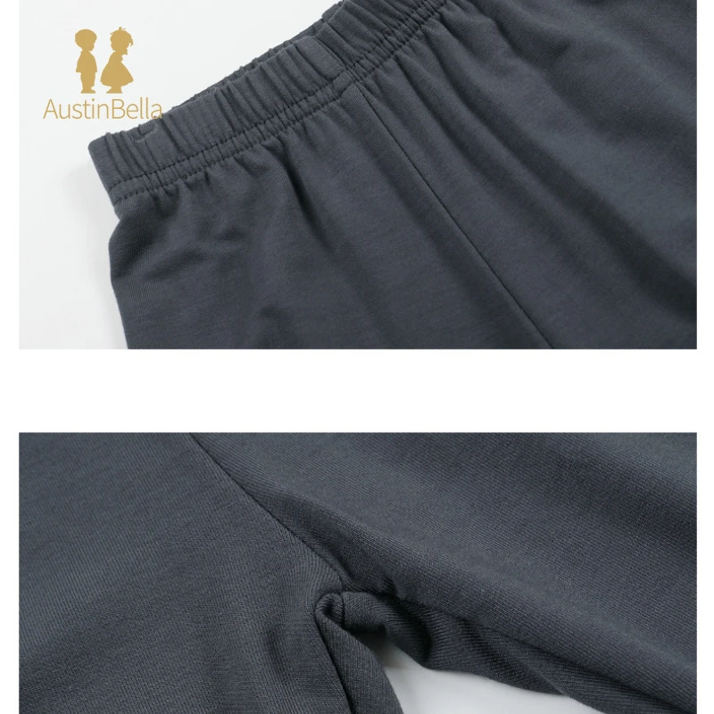 Austin&Bella Spring Autumn Baby Pants Bamboo Fiber Baby Boys Girls Solid Color Loose Long Trousers Toddler Clothes Newborn Pants 6