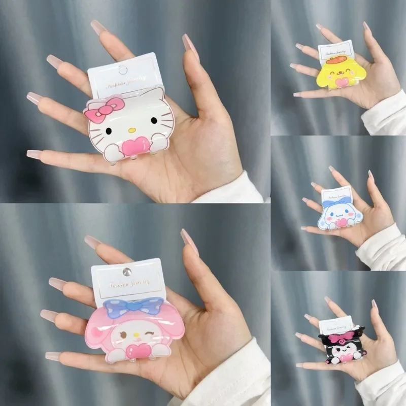 

Sanrio Hello Kitty Hairpins Cartoon Anime Figures My Melody Pochacco Kuromi Cinnamoroll Hairpin Cute Girl Hairpin Birthday Gifts